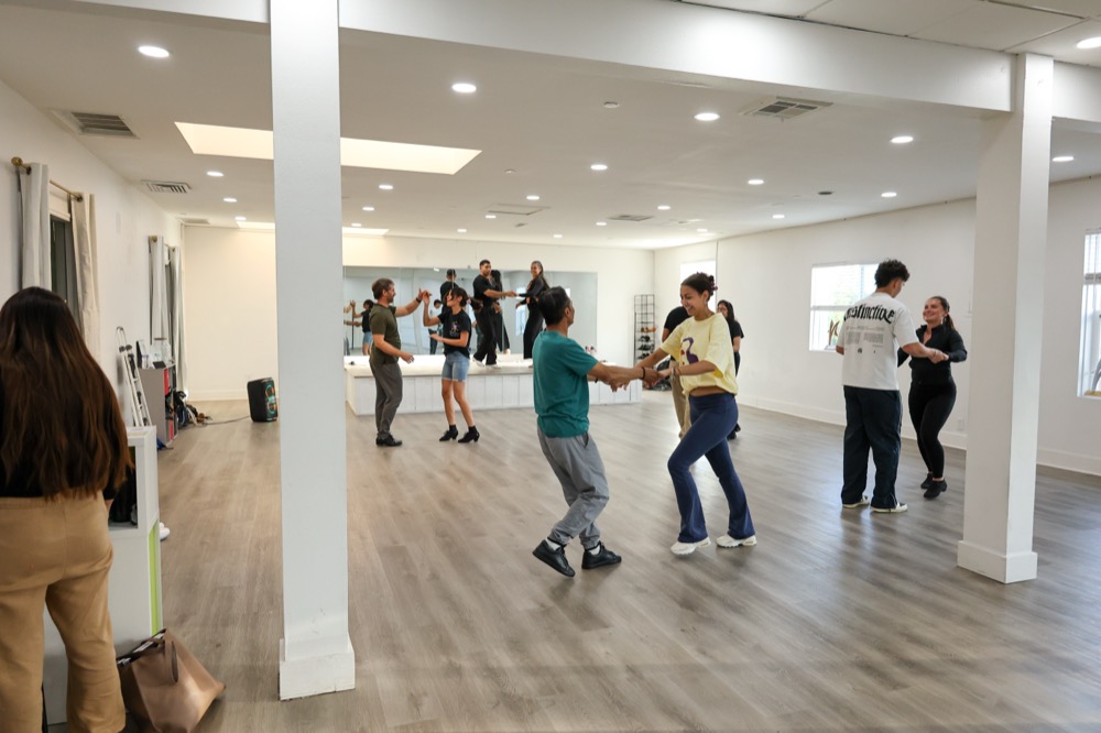 Latin Dance Utah dancers training together in the Sandy studio.