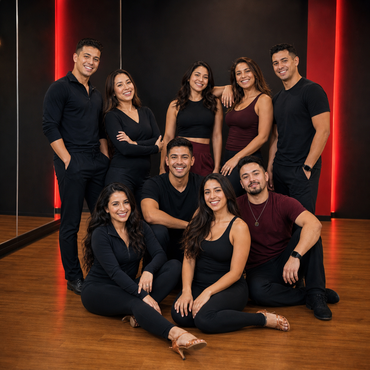 Latin Dance Utah community gathered in a darker event setting.